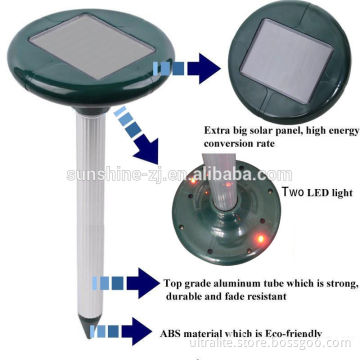 Solar Power Torch Snake Repeller Repellent Pest Pulse Rodent Waterproof